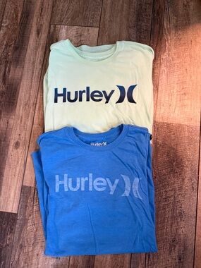 Hurley Logo Tee Set - Mint Green & Bright Blue